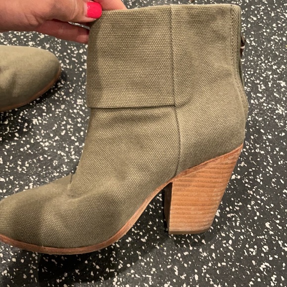 Rag & Bone NewBury in Stonewall Canvas booties / boots SZ. 36 or 6 - Picture 9 of 13